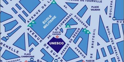 Mapa-mieszkaniu UNESCO w Paryżu
