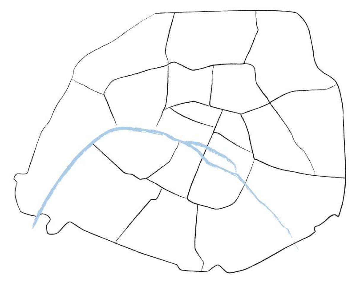 Mapa pusty Paryż