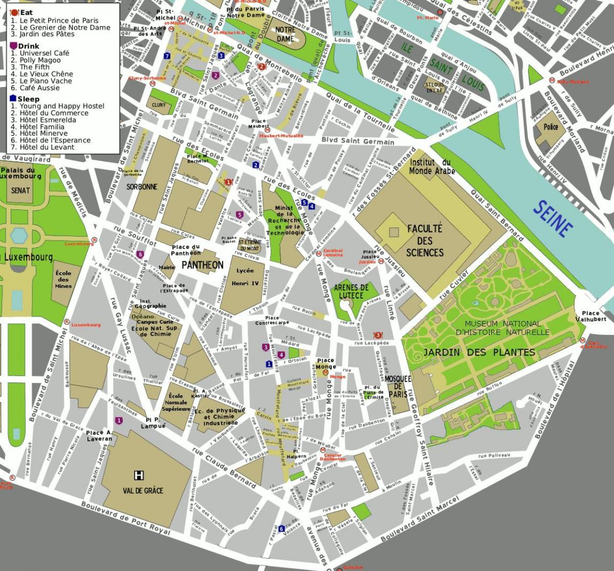 mapa 5. dzielnicy Paryża
