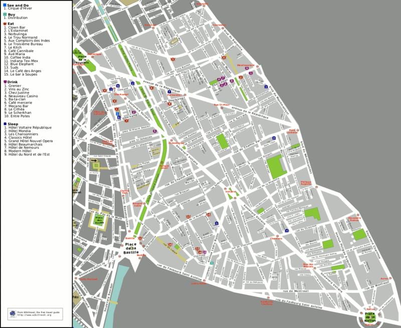 Paryż mapa Paryża