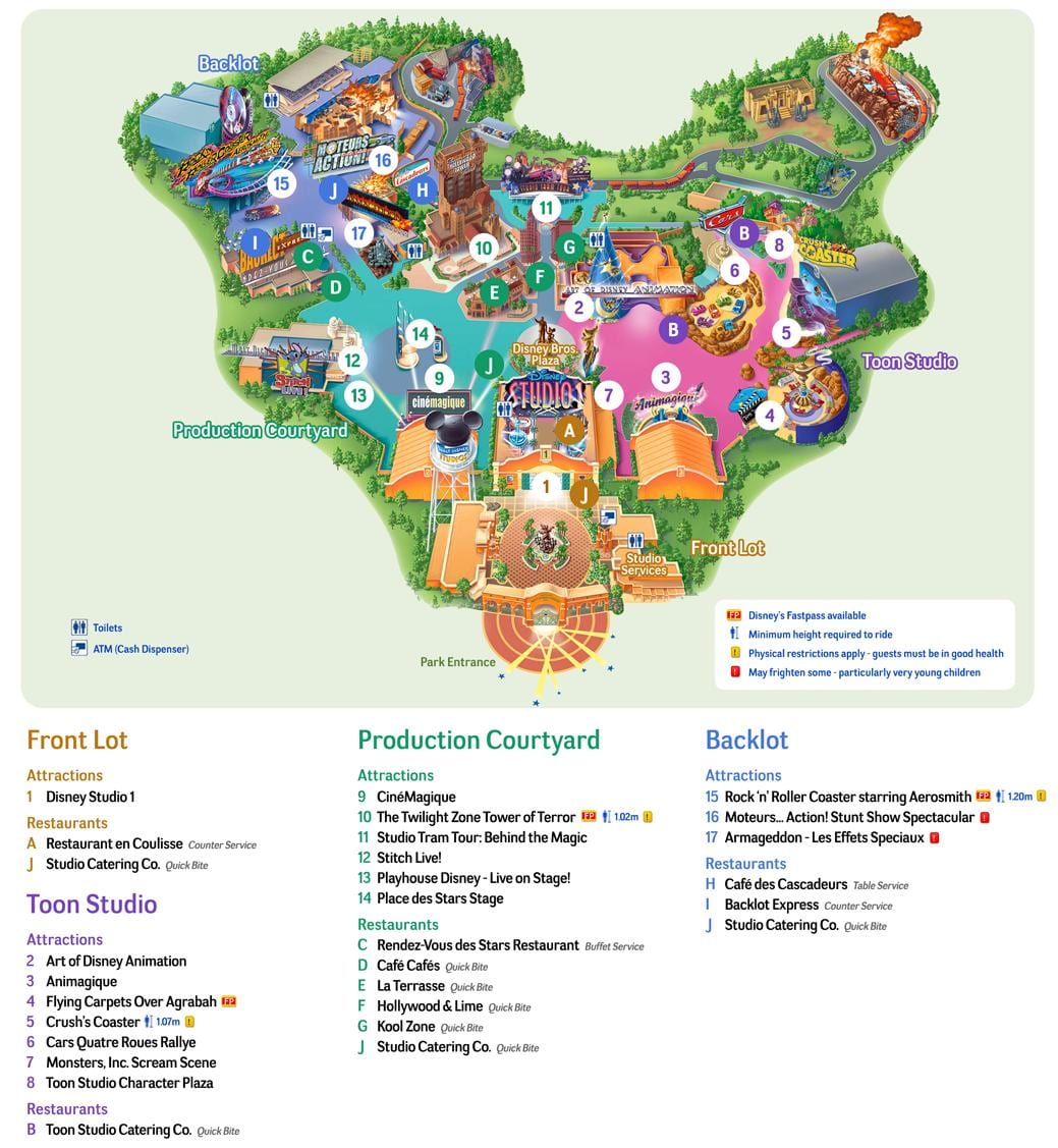 temat Disneyland park mapa