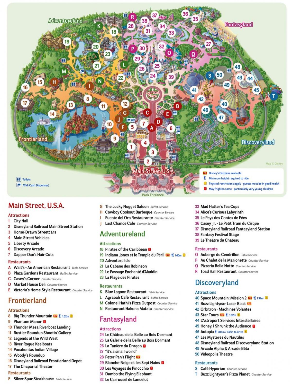 temat Disneyland park mapa