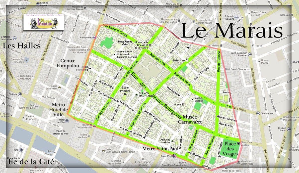 mapa Paryża