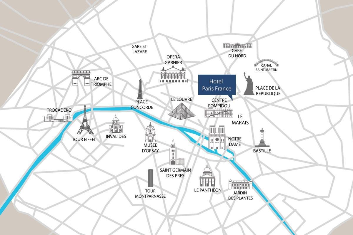 Paryż Notre-Dame mapę