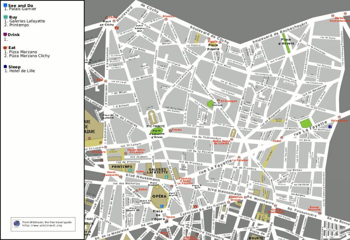 Mapa opera Paryż