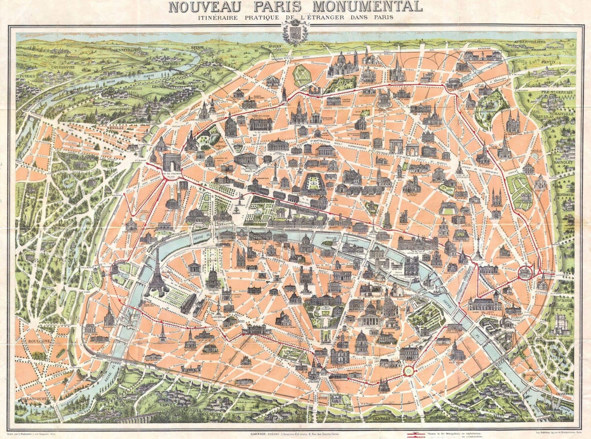 Paryż mapa 1800