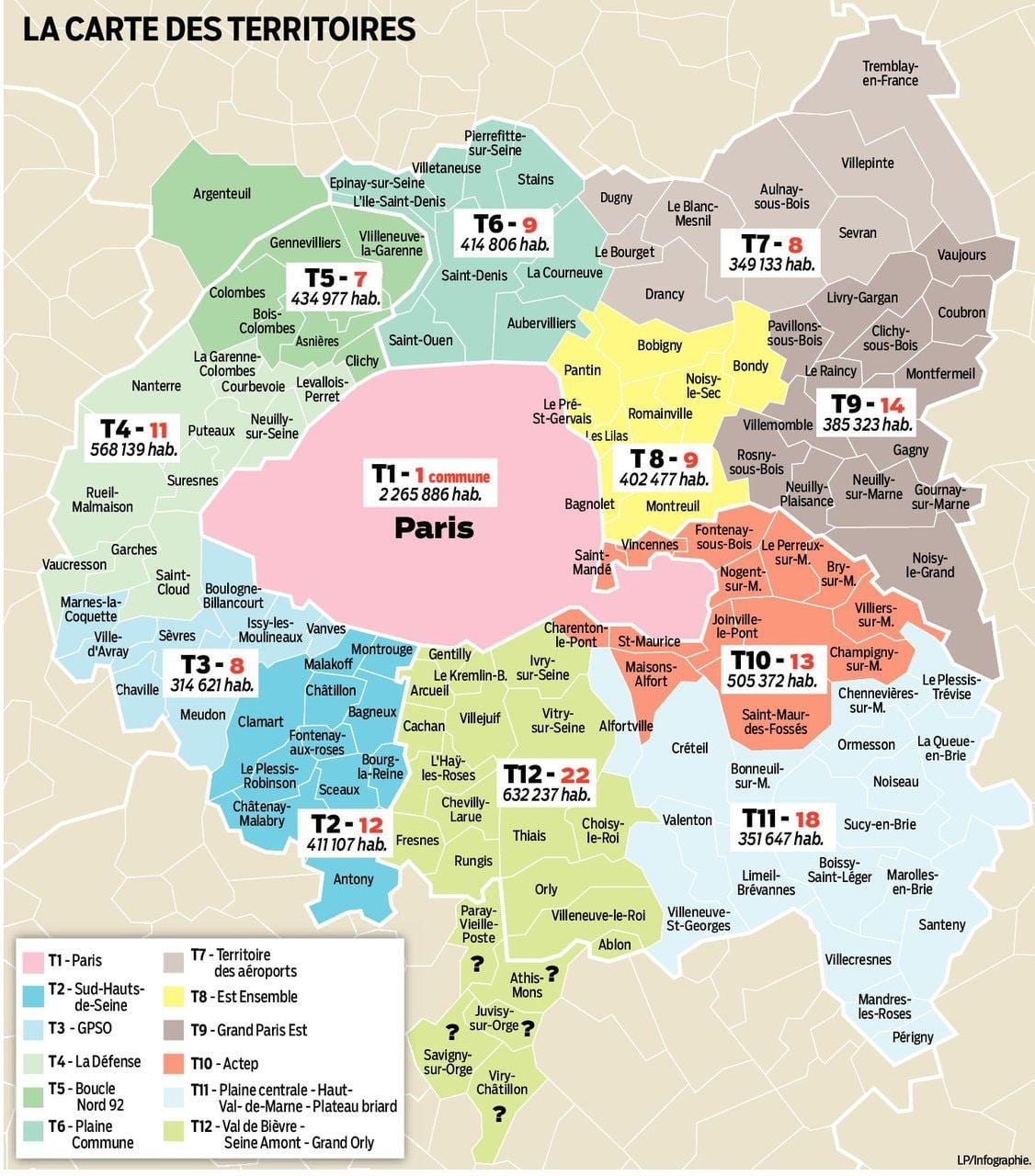 mapa Paryża powierzchnia Francji