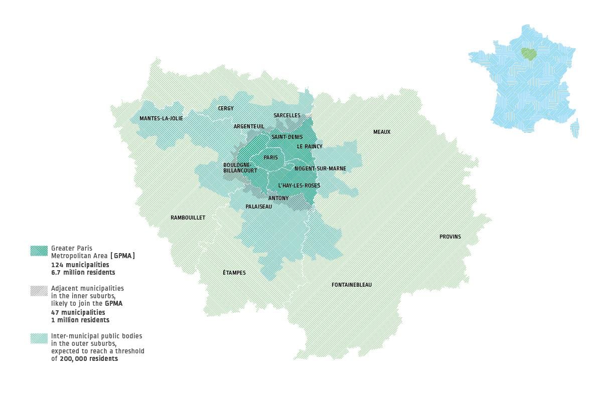 Paryż działów mapie