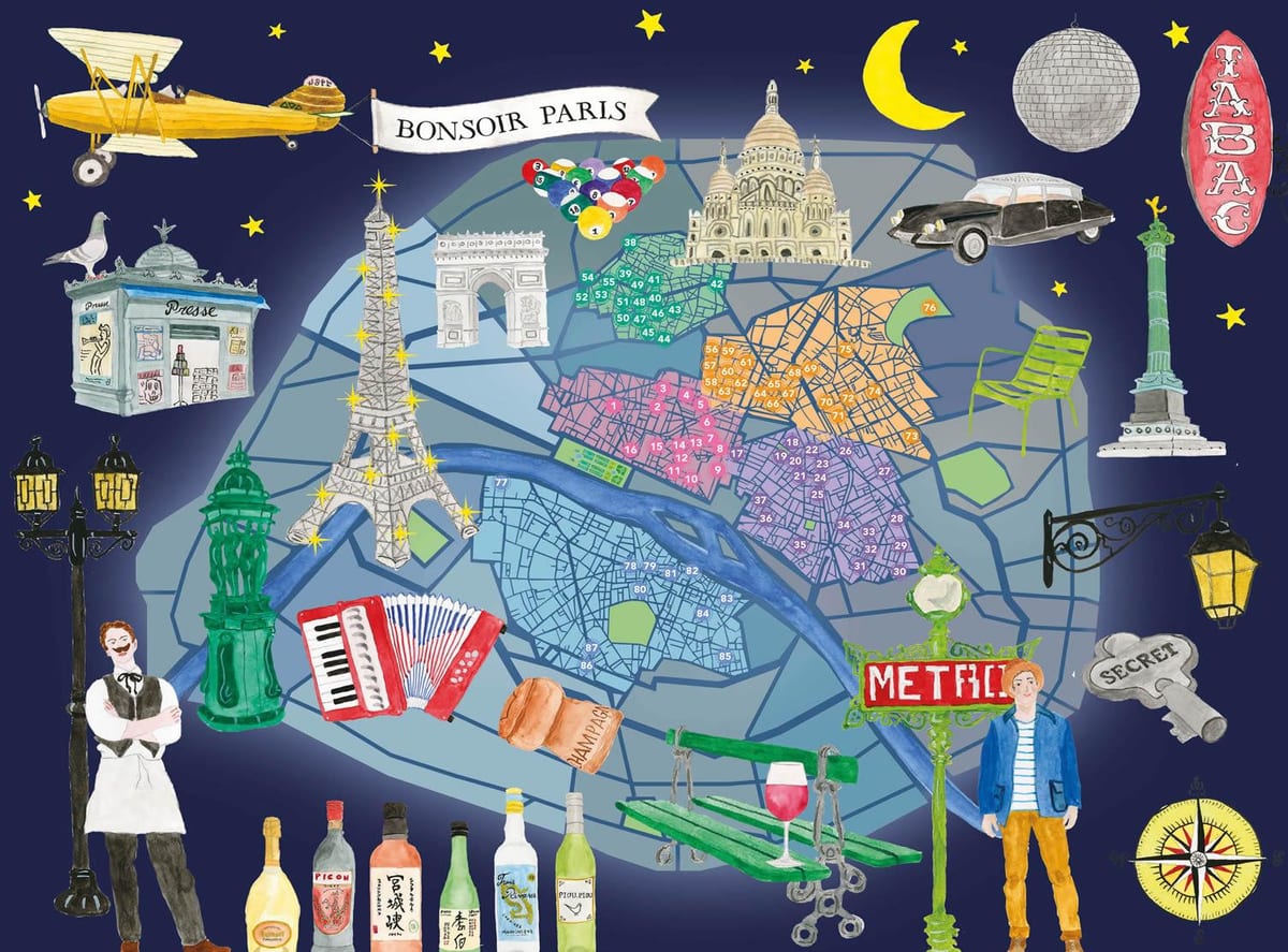 Mapa Paryża nocne życie