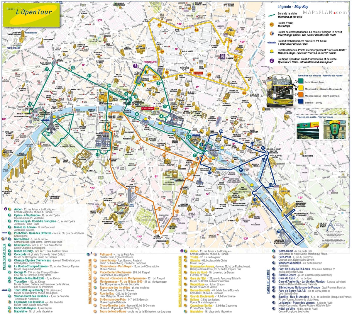 otworzyć główny Paryż mapa