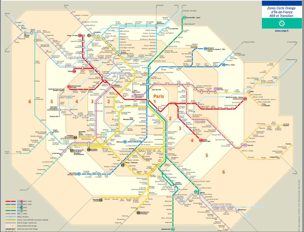 Paryż transportową kartę z wejściami