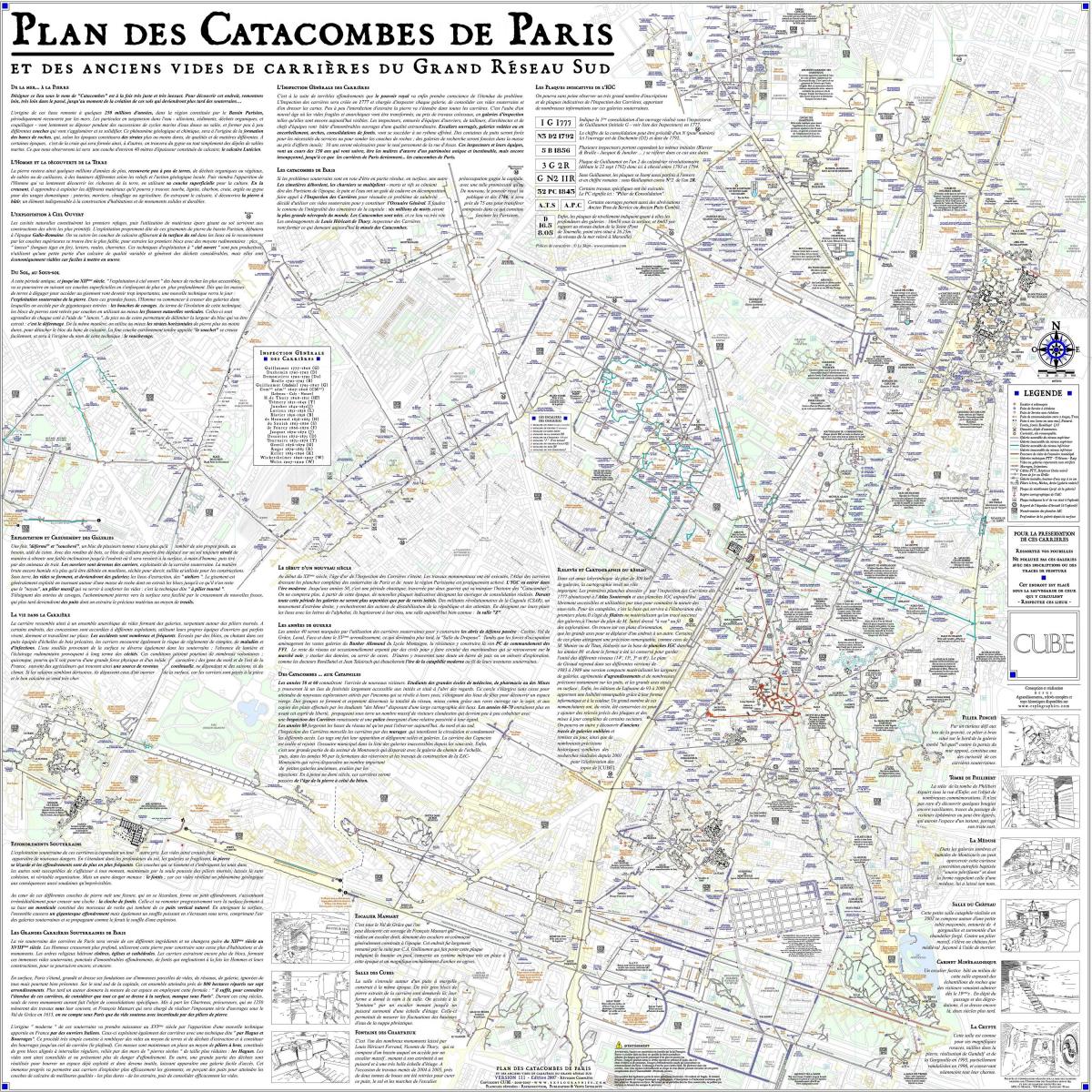 Mapa Paryskich katakumb