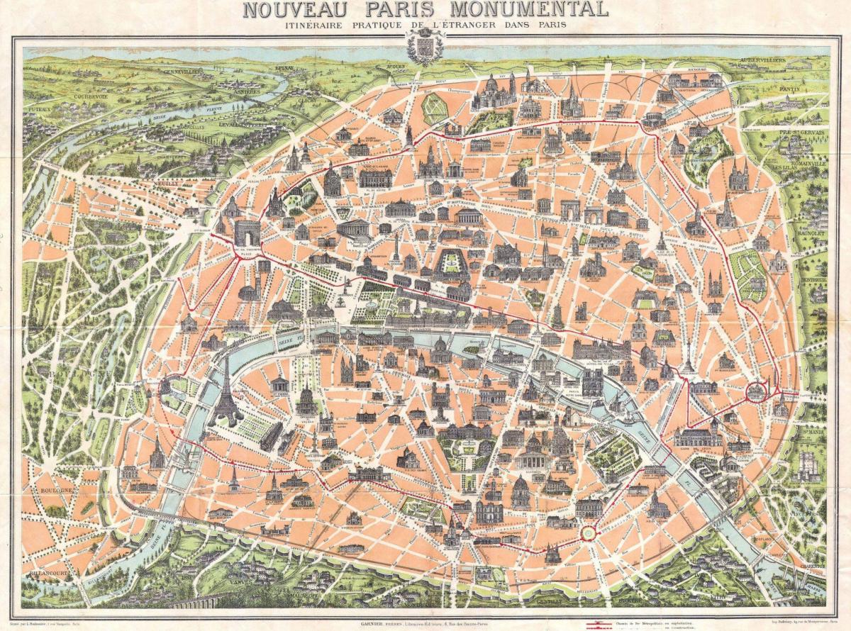 Paryż mapa 1800