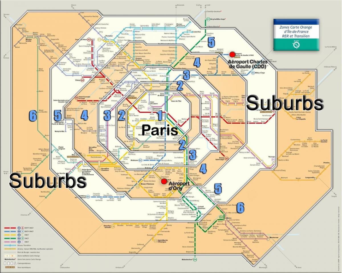 Paryż, strefa 1 na mapie