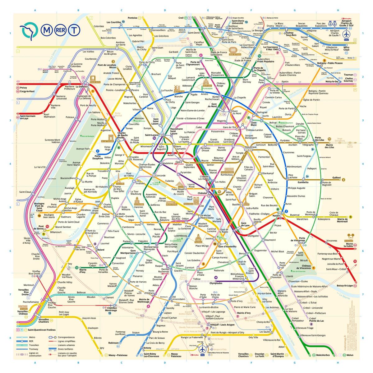 dworzec mapie Paryż, Francja