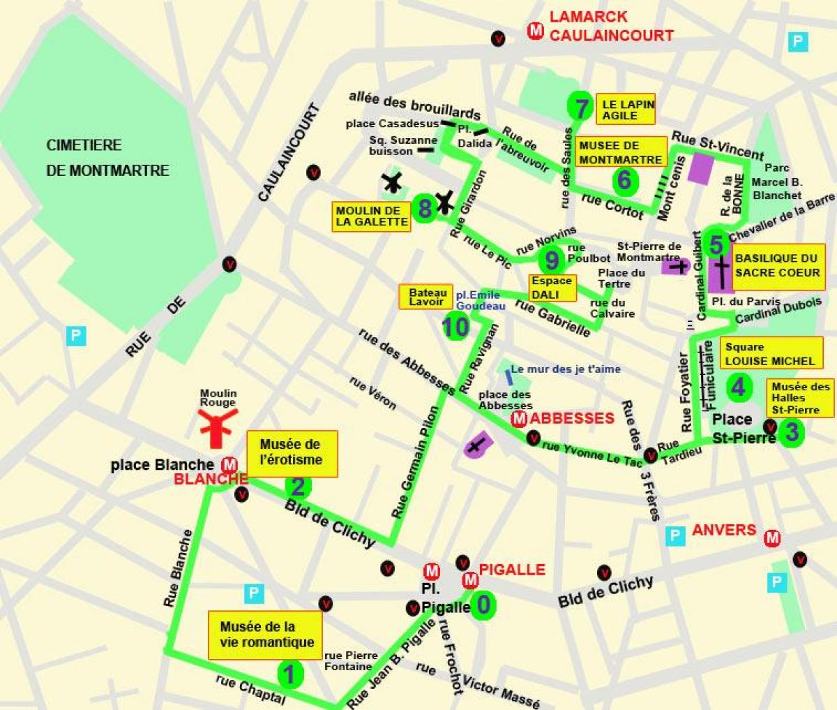 Mapa Pigalle Paryż