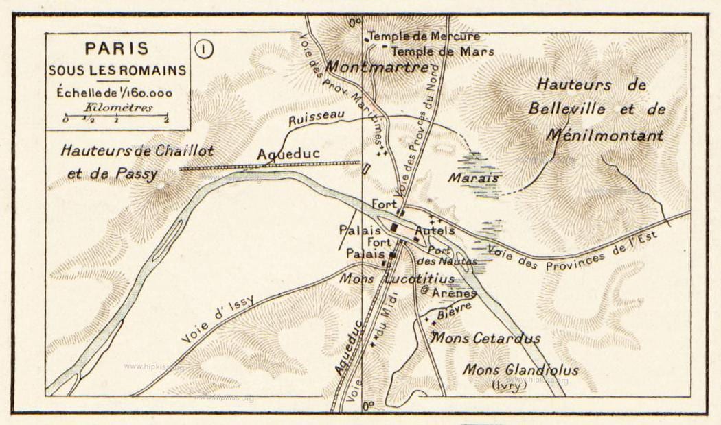 Mapa Rzymsko-Paryż