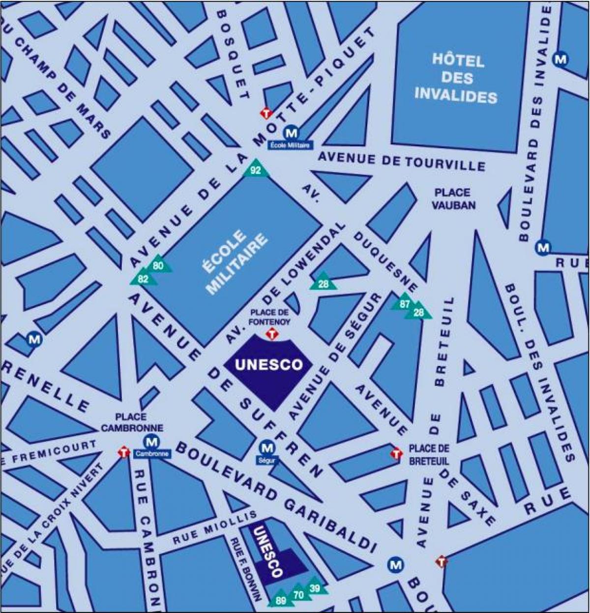 Mapa-mieszkaniu UNESCO w Paryżu