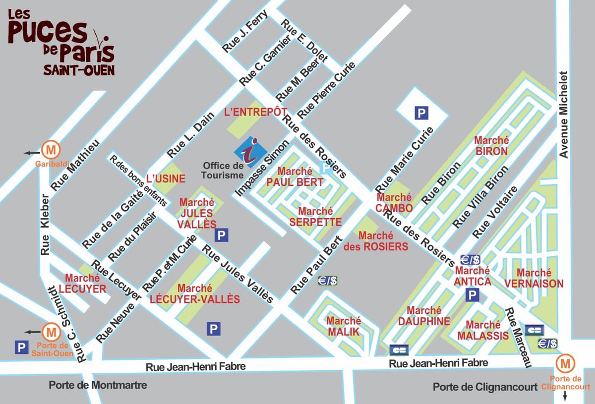 Paryż centrum handlowe na mapie