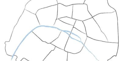 Mapa pusty Paryż
