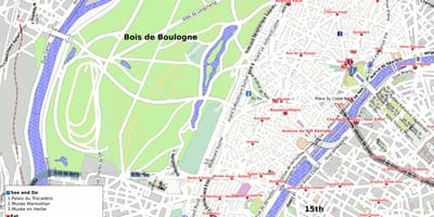 Mapa 16. dzielnicy Paryża 