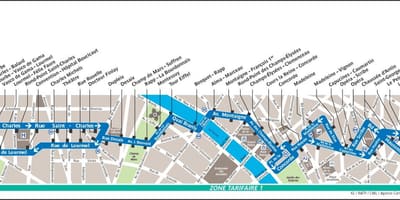Mapa autobus 42 trasy Paryż