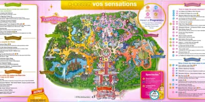 Paryski Disneyland park mapa