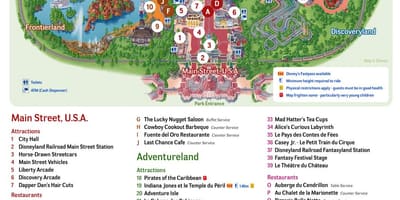 Wieś Disneyland w Paryżu mapa