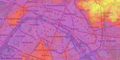 Mapa fizyczna Paryż