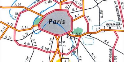Lokalizacje lotnisko Paryż mapie