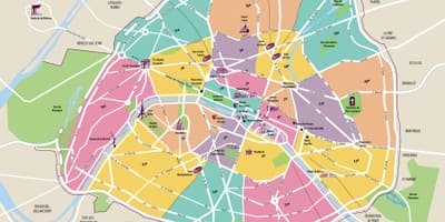 Mapa miasta Paryż