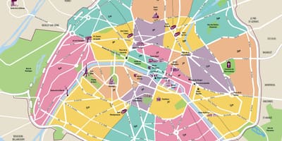 Mapa Paryża