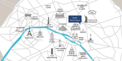 Paryż Notre-Dame mapę