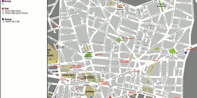 Mapa opera Paryż