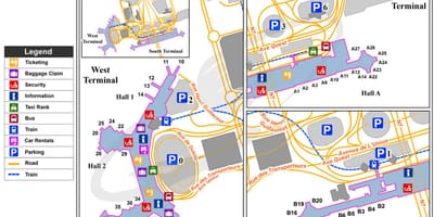 Mapa lotniska Orly 