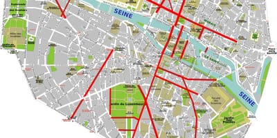 Mapa Osman Paryż
