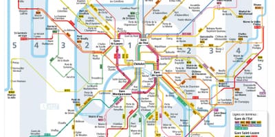 Mapa Paryża nocny autobus