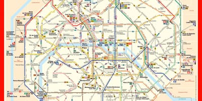 Mapa autobusów Paryża