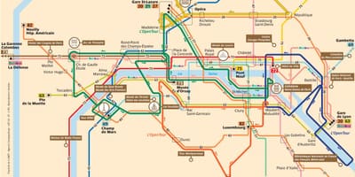 Paryż city tour przystanek mapie