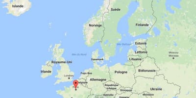 Paryż, Francja mapa Europy
