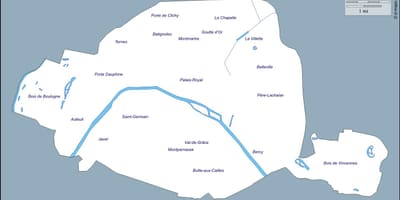 Mapa Paryża plan