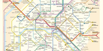 Metro w Paryżu mapa