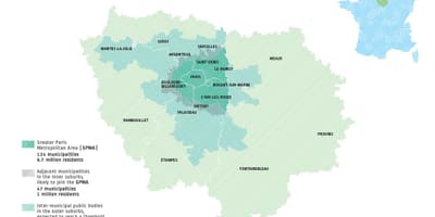 Paryż działów mapie
