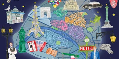 Mapa Paryża nocne życie