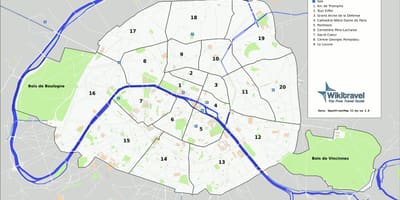 Paryż parki mapę