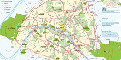 Paryż trasy rowerowe mapie