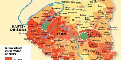 Mapa Paryża i okolic
