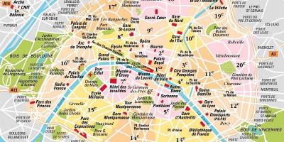 Dzielnicy mapie Paryż, Francja