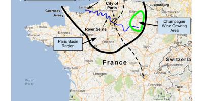 Mapa basenu Paryskiego 