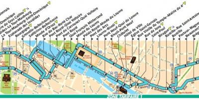 Paryż autobusu 69 na mapie